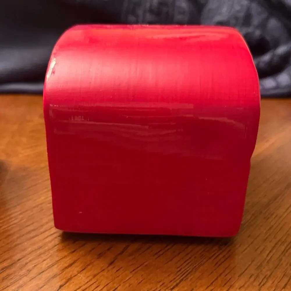 Rae Dunn Cheer Red Ceramic Toy Truck and Trailer Candle